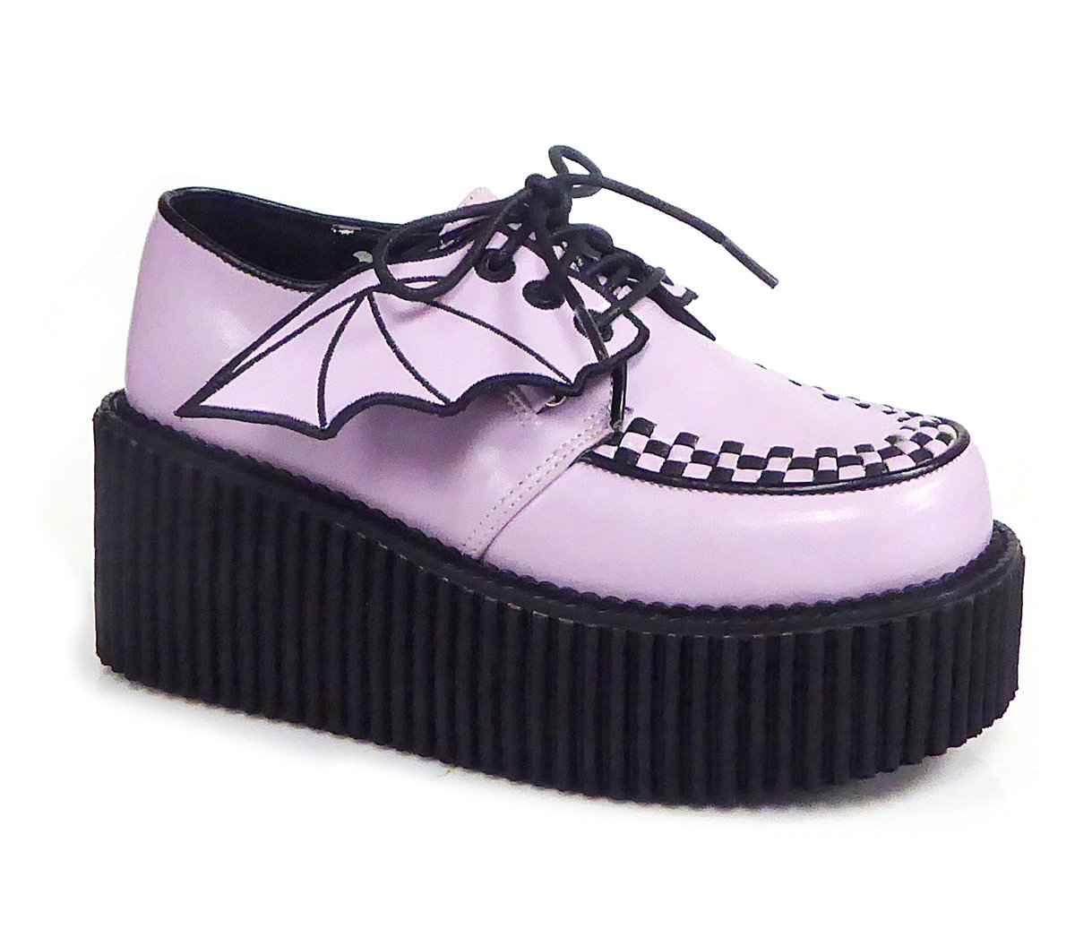 Chaussures Creepers Demonia Creeper-205 Platform Cuir Vegan Lavande Femme | NLW-0024667