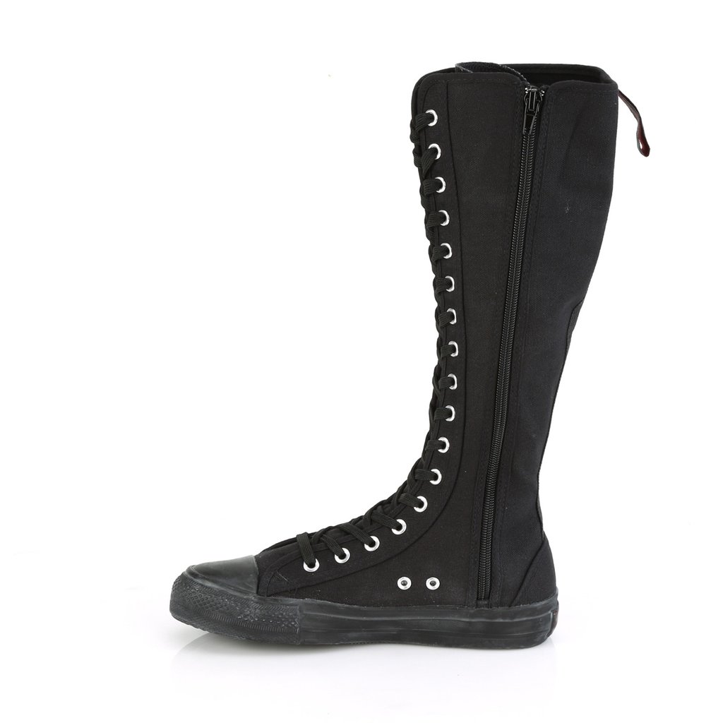 Baskets Demonia Deviant-301 Knee Boot Tela Noir Homme | XAG-6341078