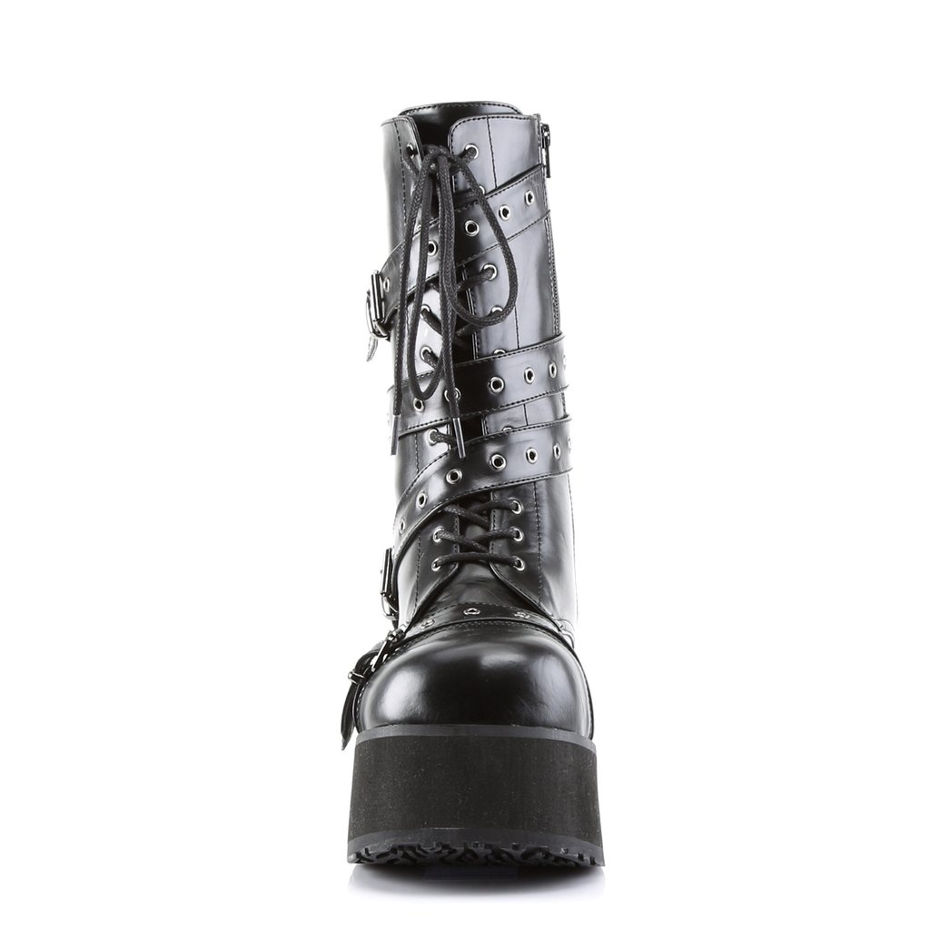 Bottines Demonia Trashville-205 Platform Goth Punk Cuir Vegan Noir Homme | COF-9853143