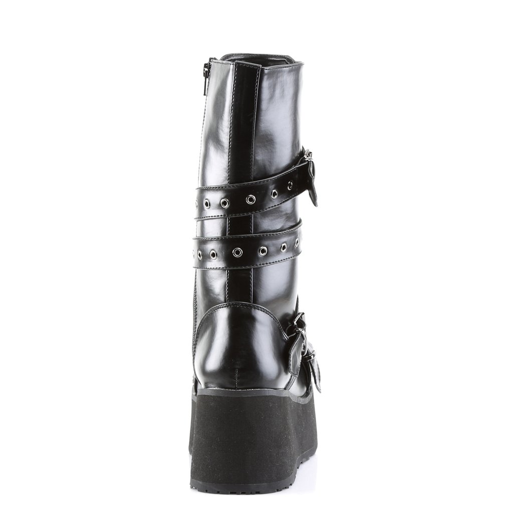 Bottines Demonia Trashville-205 Platform Goth Punk Cuir Vegan Noir Homme | COF-9853143