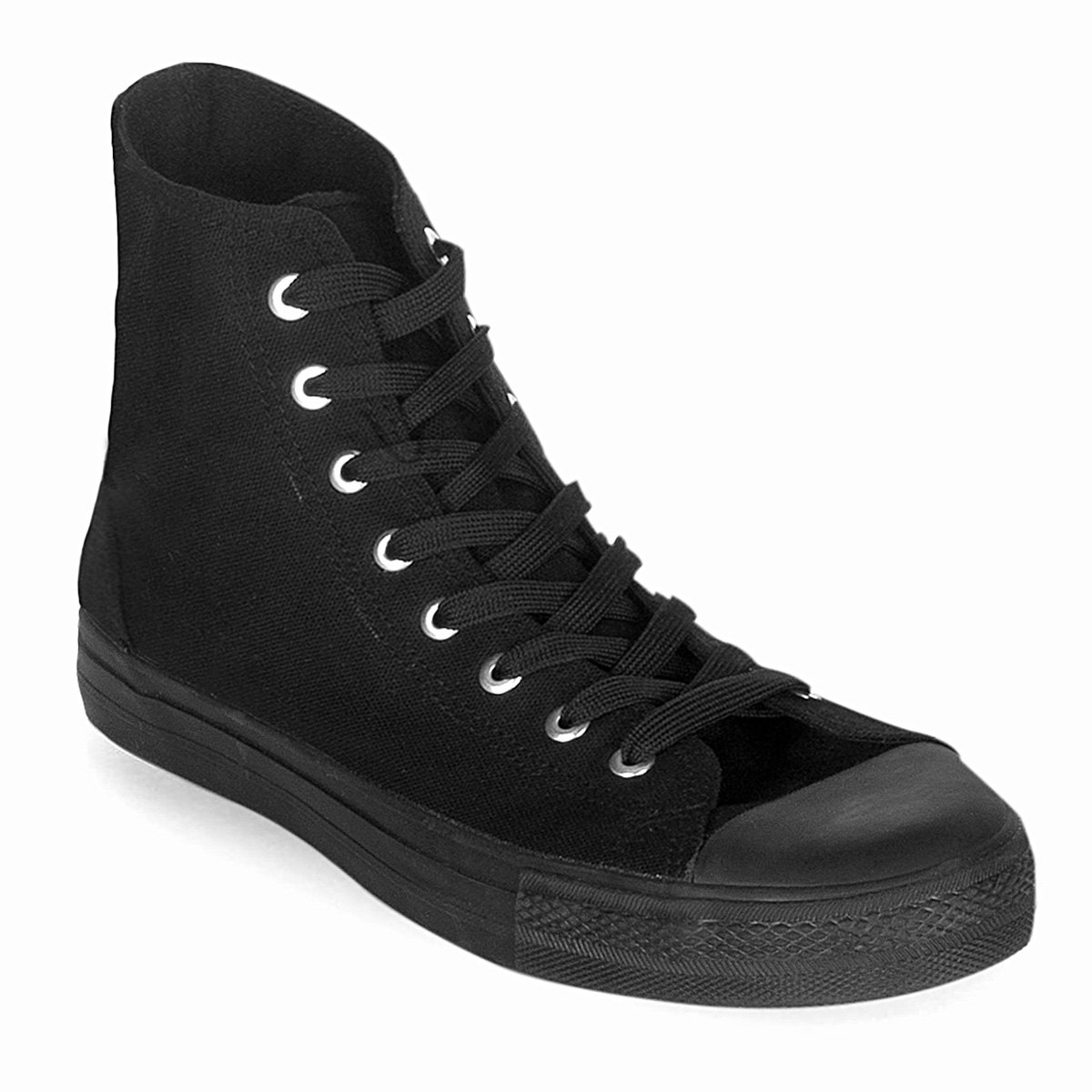 Baskets Demonia Deviant-101 Punk Goth Skater Tela Noir Homme | VQK-0652331