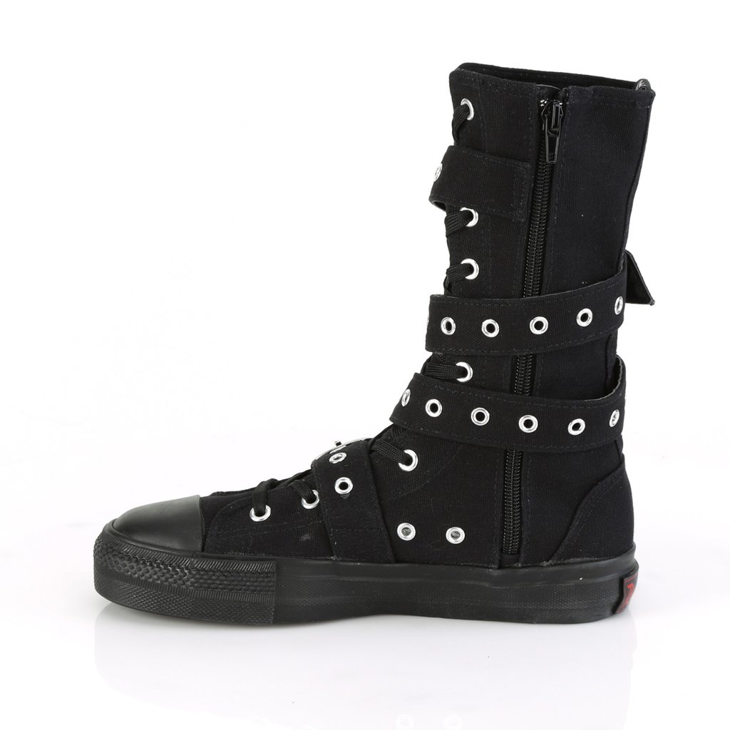 Baskets Demonia Deviant-204 Tela Noir Homme | XCU-5959925