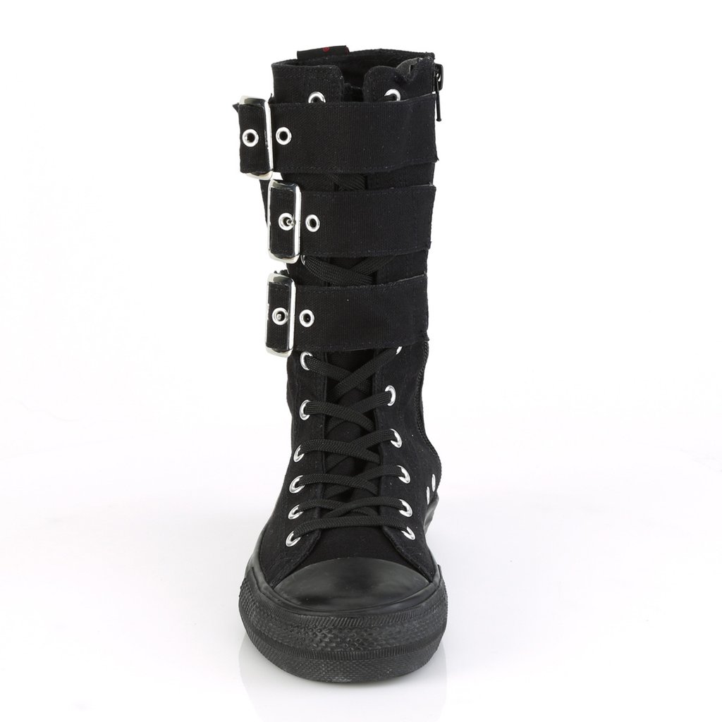 Baskets Demonia Deviant-202 Punk Goth Skater Tela Noir Homme | JVP-9171180