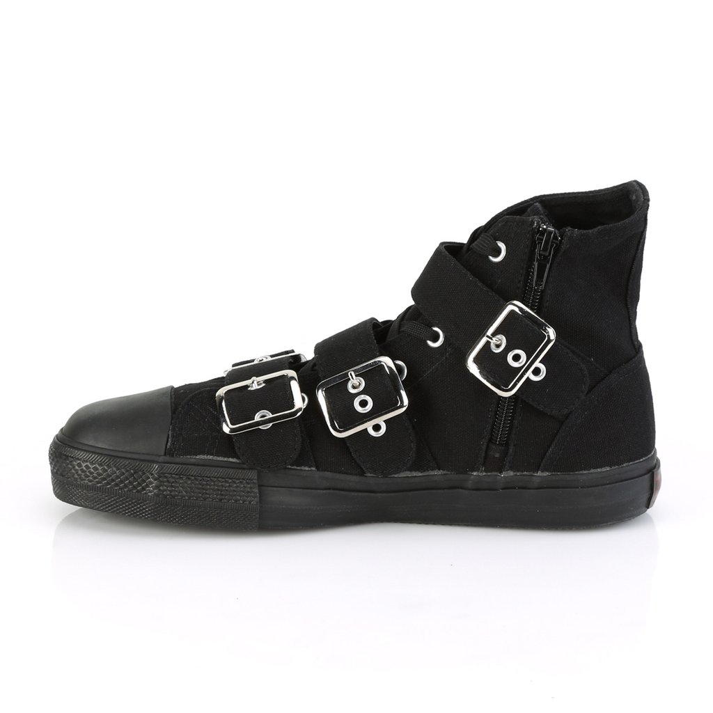 Baskets Demonia Deviant-109 High Tops Tela Noir Homme | WNC-1601526