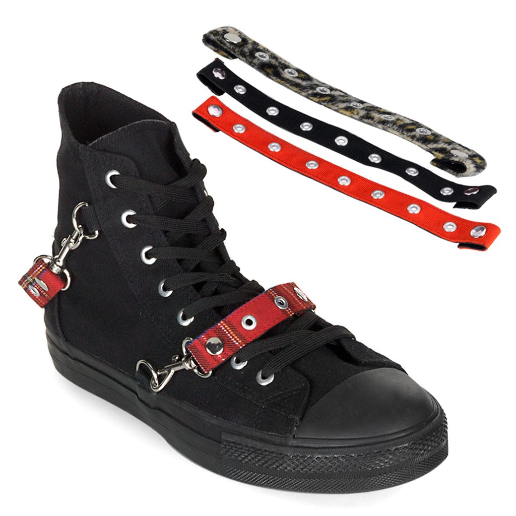 Baskets Demonia Deviant-107 Punk Goth Skater Tela Noir Homme | BRH-9681853