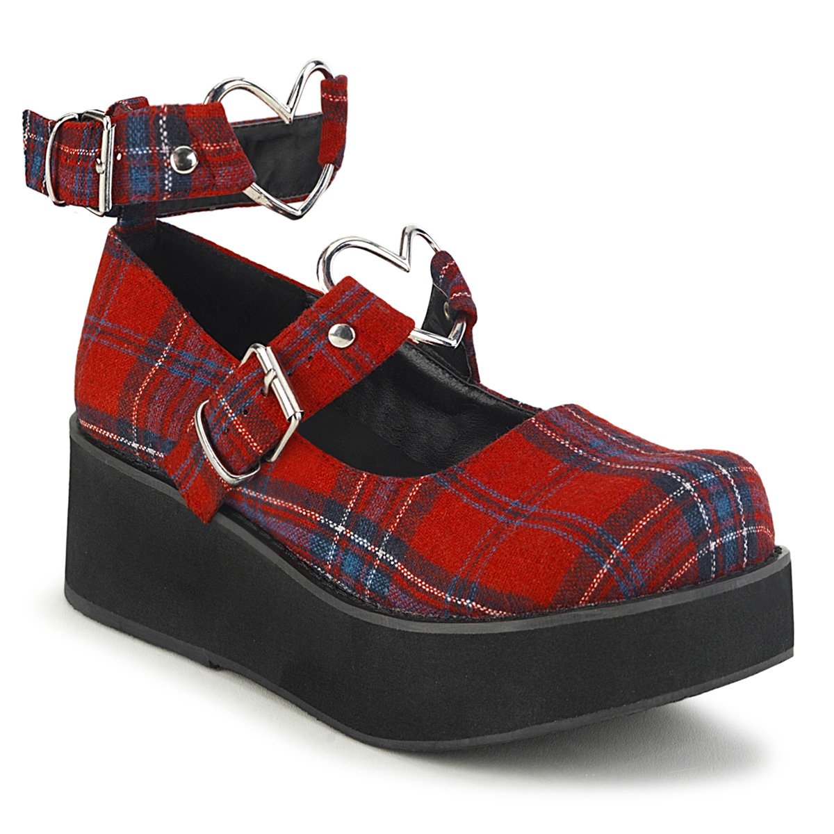 Chaussures Plateforme Demonia Sprite-02 Mary Jane Rouge Femme | ERR-2473128