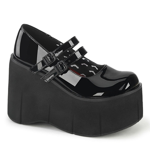 Chaussures Plateforme Demonia Kera-08 Mary Jane Vernis Noir Femme | GIT-8971556