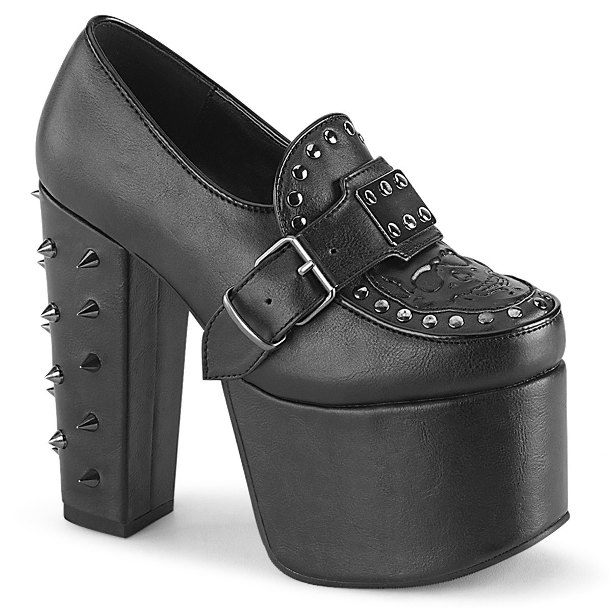 Chaussures Plateforme Demonia Torment-500 Cuir Vegan Noir Femme | UHW-6345984