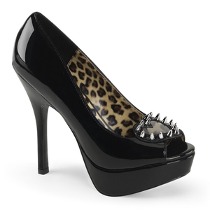 Escarpins Demonia Pixie-17 Platform Peep Toe Noir Femme | FQD-3318093