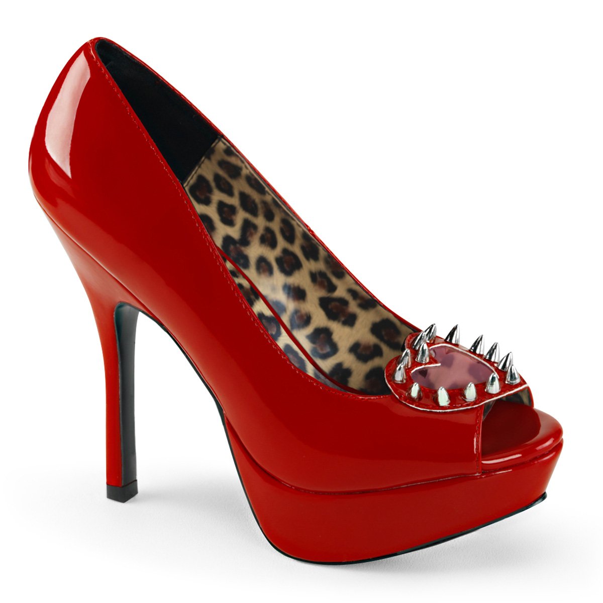 Escarpins Demonia Pixie-17 Platform Peep Toe Rouge Femme | CQZ-8850986