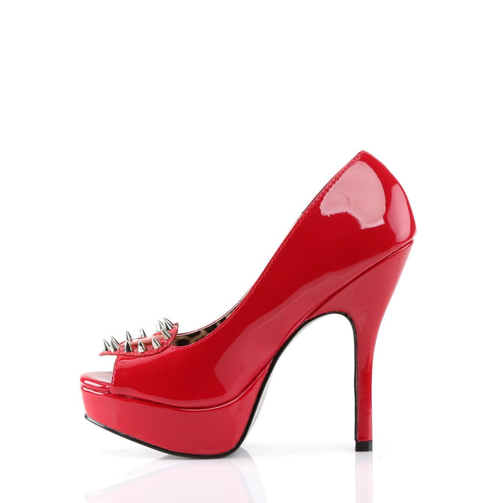 Escarpins Demonia Pixie-17 Platform Peep Toe Rouge Femme | CQZ-8850986