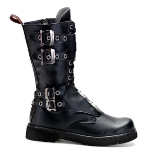 Bottes Hautes Demonia Defiant-302 Cuir Vegan Noir Homme | XNO-3988622