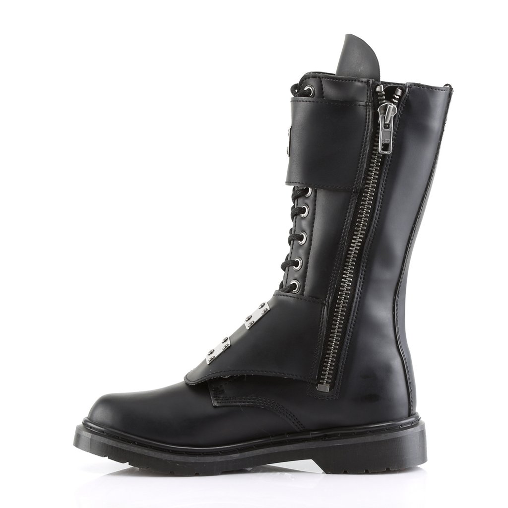 Bottes Hautes Demonia Defiant-302 Cuir Vegan Noir Homme | XNO-3988622