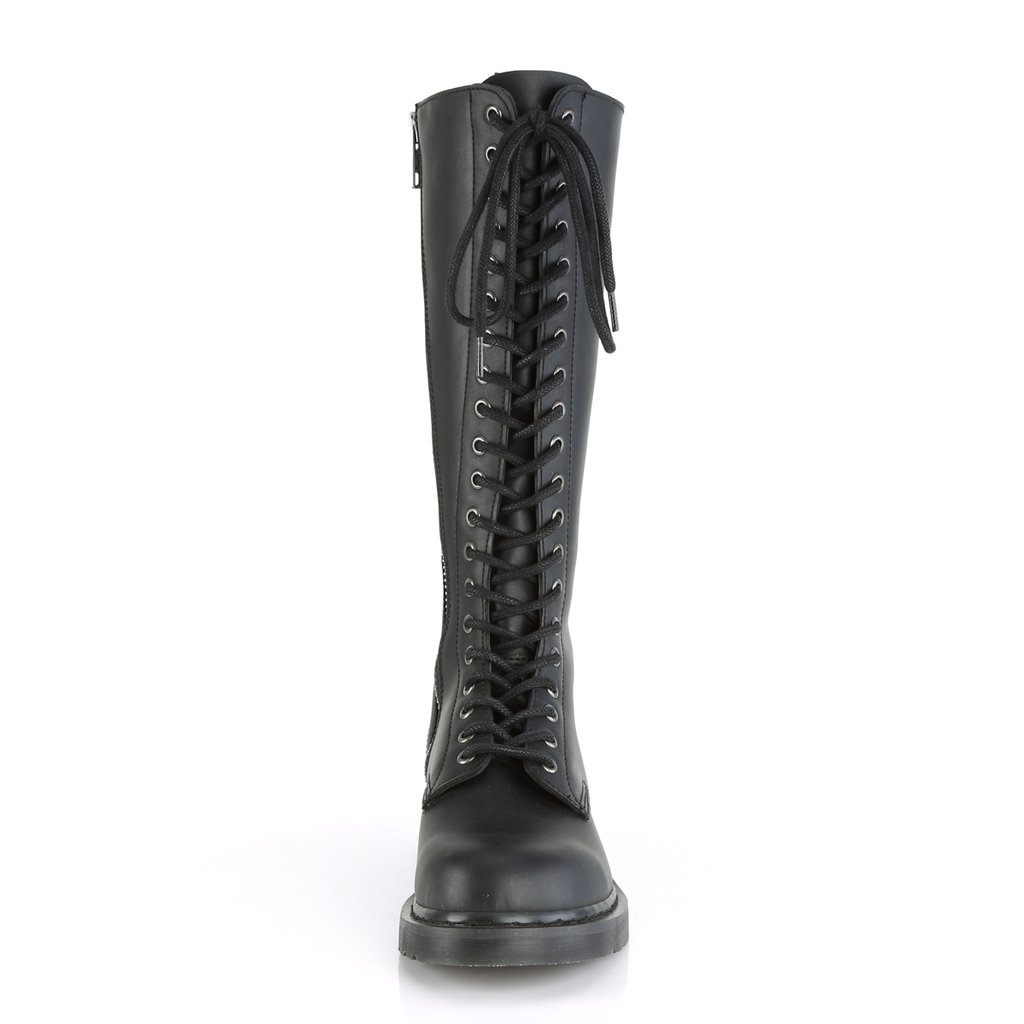 Bottes Hautes Demonia Bolt-400 Dentelle Up Cuir Vegan Noir Homme | BQJ-7034528