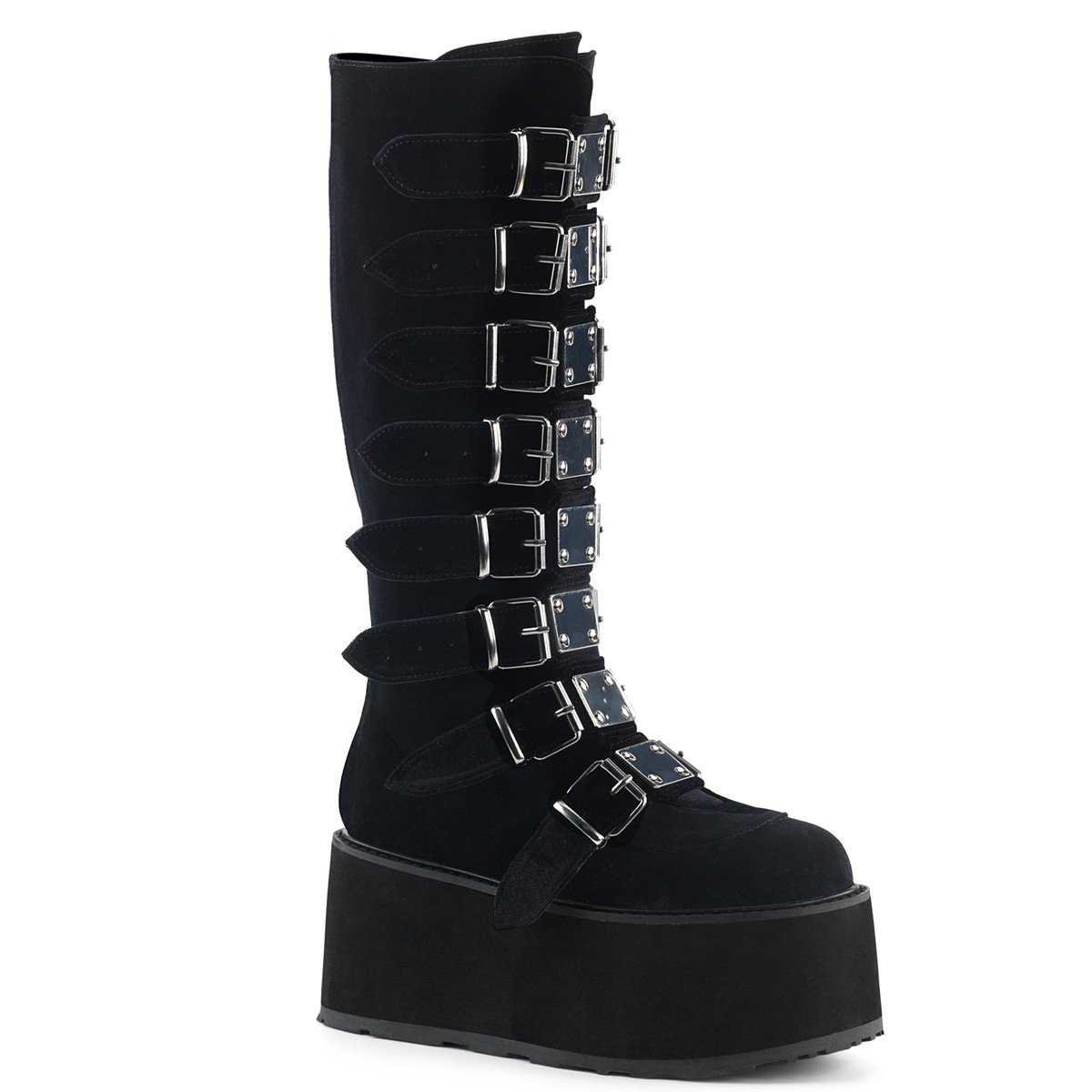 Bottes Hautes Demonia Damned-318 Platform Noir Femme | LRS-4109367