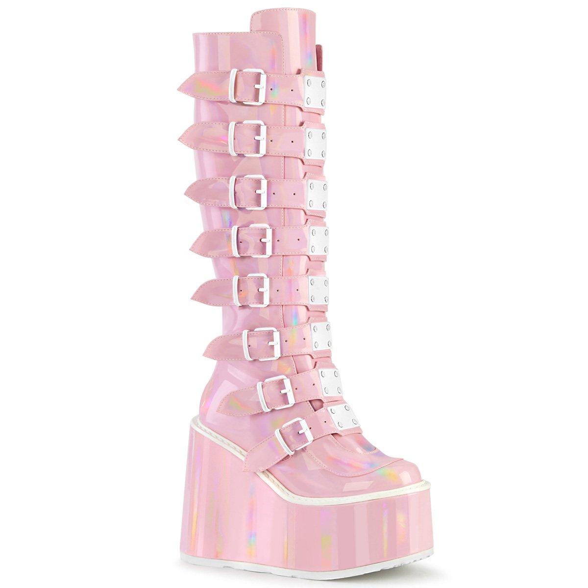 Bottes Hautes Demonia Swing-815 Platform Rose Femme | DGR-2672022