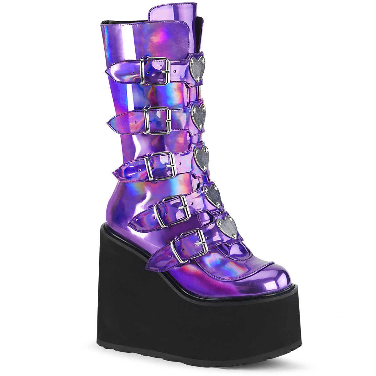 Bottes Hautes Demonia Swing-230 Platform Mid-Calf Violette Femme | OFX-1882922