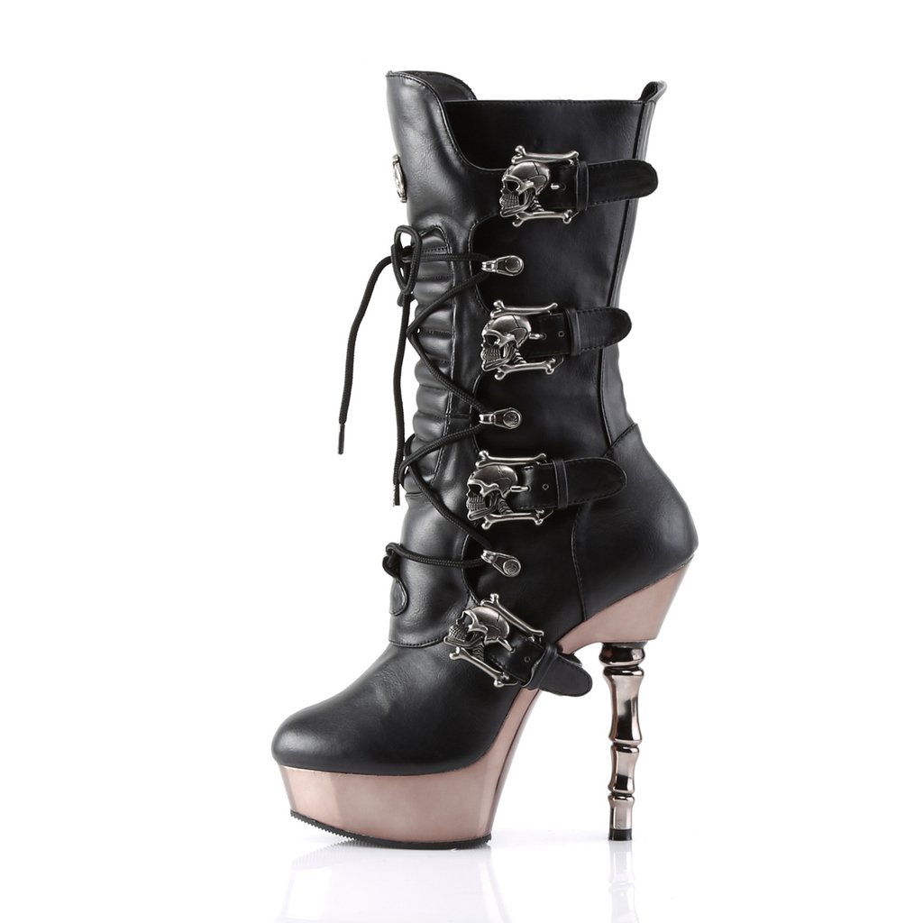 Bottes Hautes Demonia Muerto-1026 Platform Vegan Noir Femme | ESZ-8015376