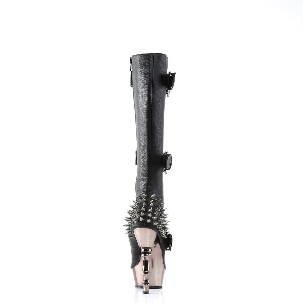 Bottes Hautes Demonia Muerto-2028 Platform Vegan Noir Femme | RJD-0665861