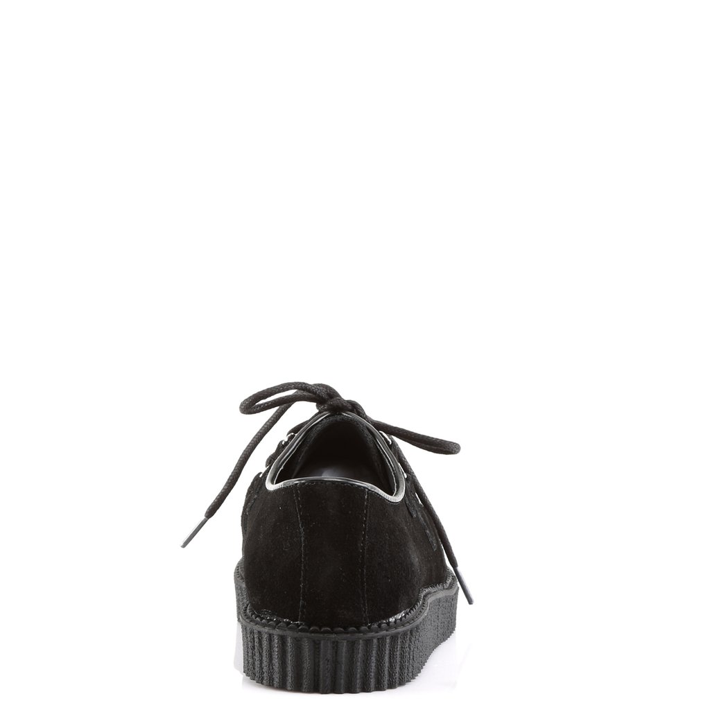 Chaussures Creepers Demonia Creeper-602S Platform Rockabilly Punk Daim Noir Homme | UEM-2896815