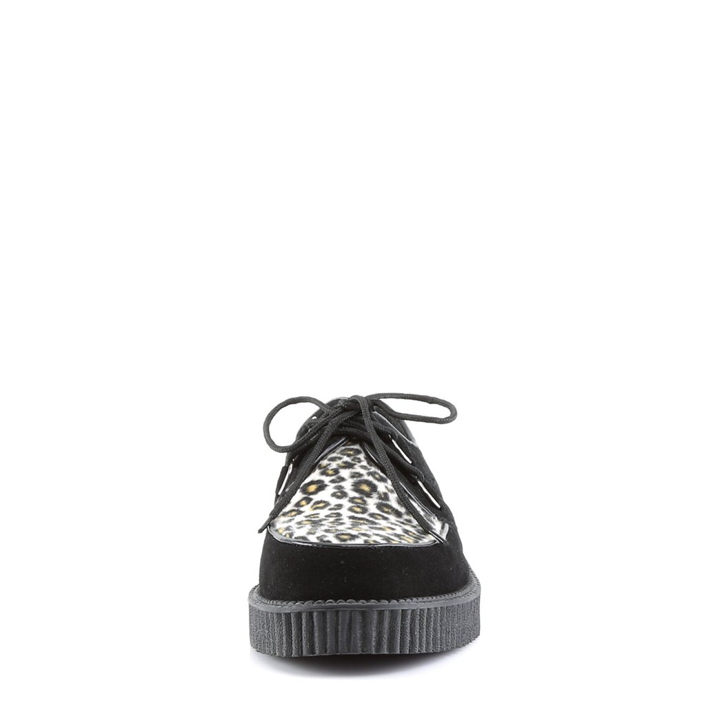 Chaussures Creepers Demonia Creeper-600 Platform Rockabilly Punk Daim Noir Homme | KAP-8475927