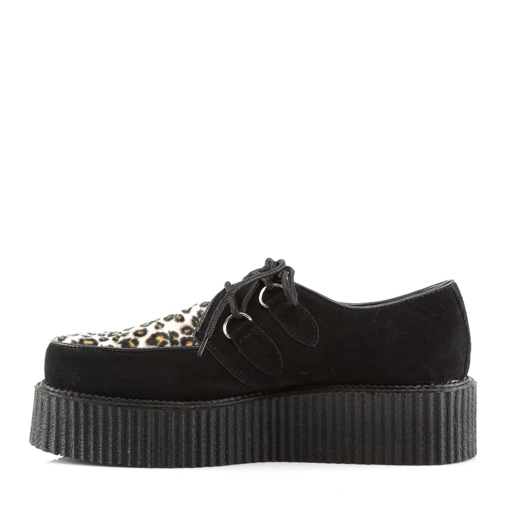 Chaussures Creepers Demonia Creeper-400 Platform Rockabilly Punk Daim Noir Homme | TBZ-2031860