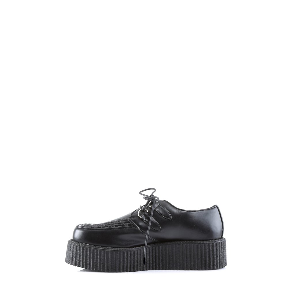 Chaussures Creepers Demonia V-CREEPER-502 Platform Goth Punk Cuir Vegan Noir Homme | LOH-5164893