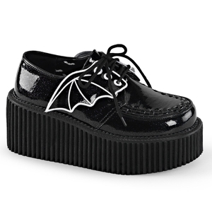 Chaussures Creepers Demonia Creeper-205 Platform Glitter Noir Femme | YTS-1602808