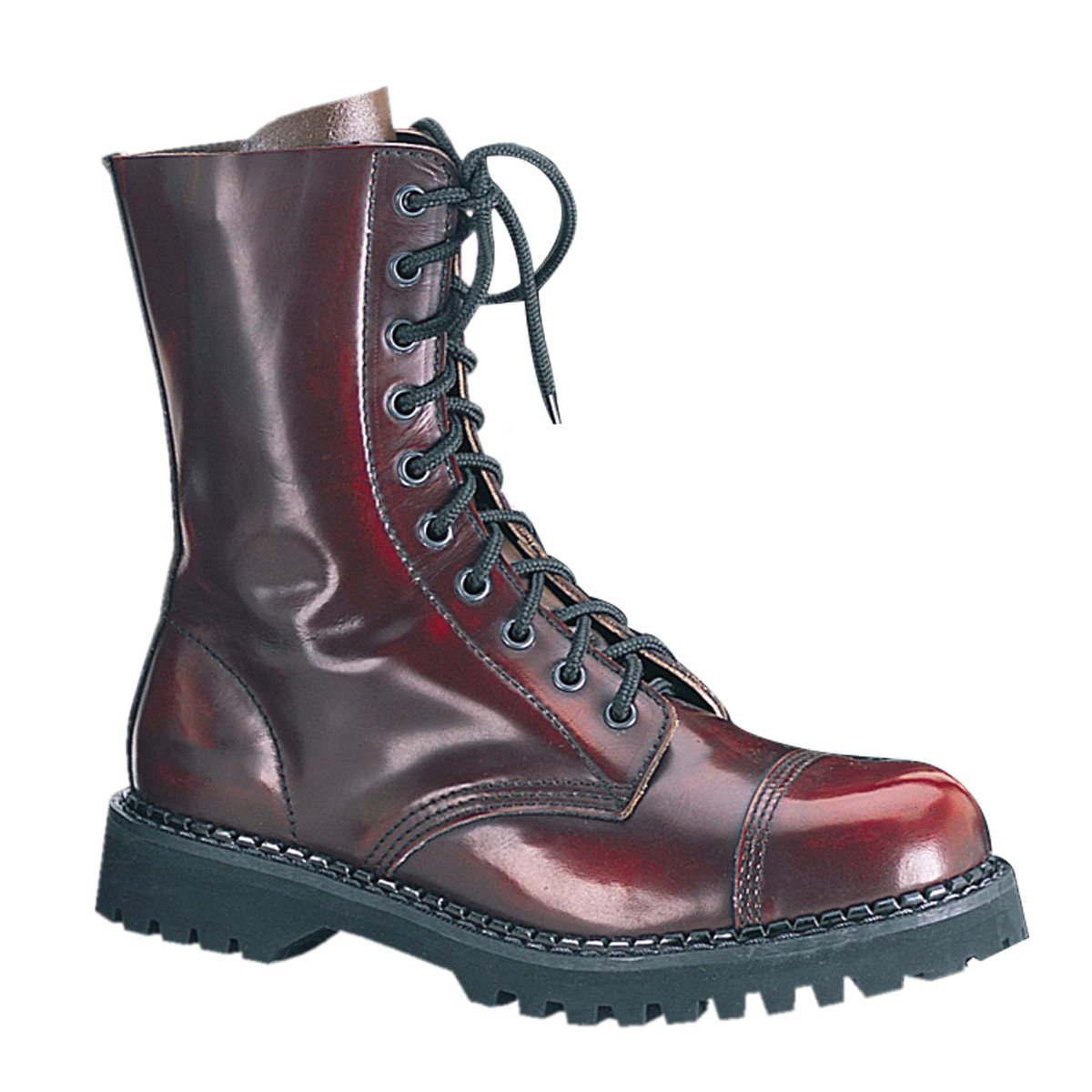 Bottines Demonia Rocky-10 Platform Goth Punk Bordeaux Homme | IEM-8930680