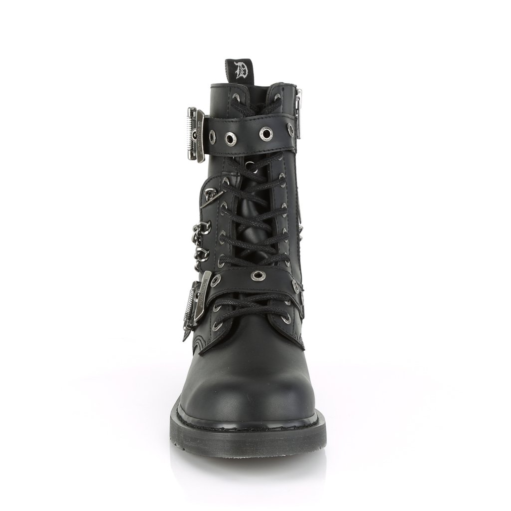 Bottines Demonia Bolt-250 Mid-Calf Cuir Vegan Noir Homme | AMI-8660089