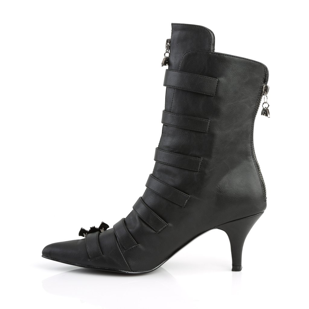 Bottines Demonia Fury-110 Ankle Boot Cuir Noir Femme | FNS-6837470