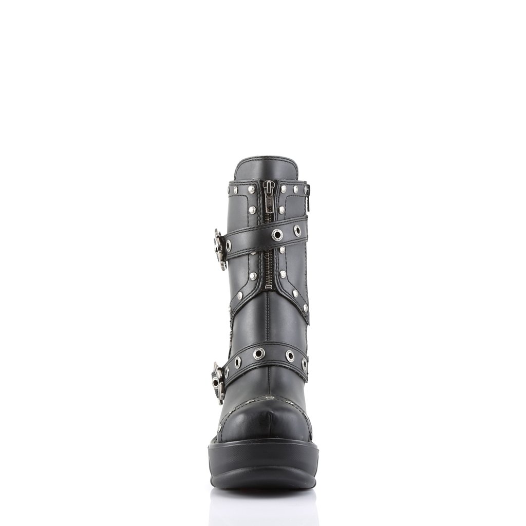 Bottines Demonia Sinister-201 Platform Cuir Vegan Noir Femme | KDW-4558027