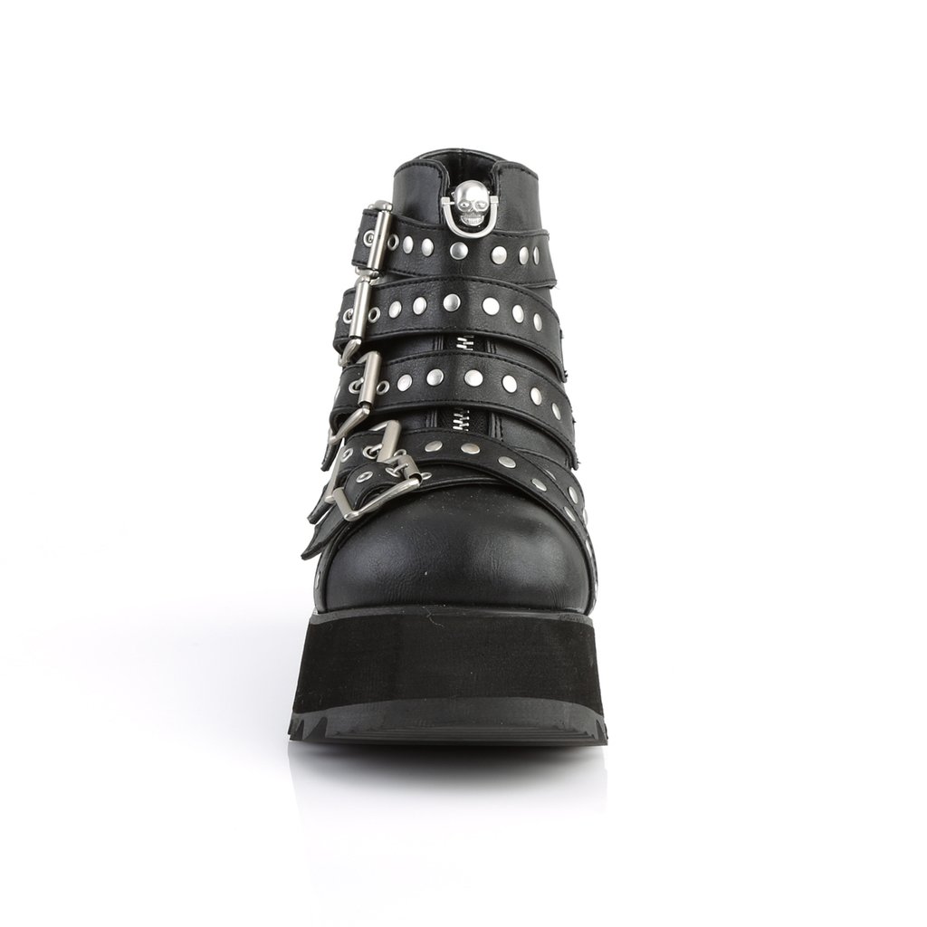 Bottines Demonia Scene-30 Platform Cuir Vegan Noir Femme | NOB-9425902