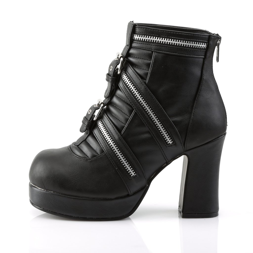 Bottines Demonia Gothika-50 Platform Cuir Vegan Noir Femme | ZPP-8279127