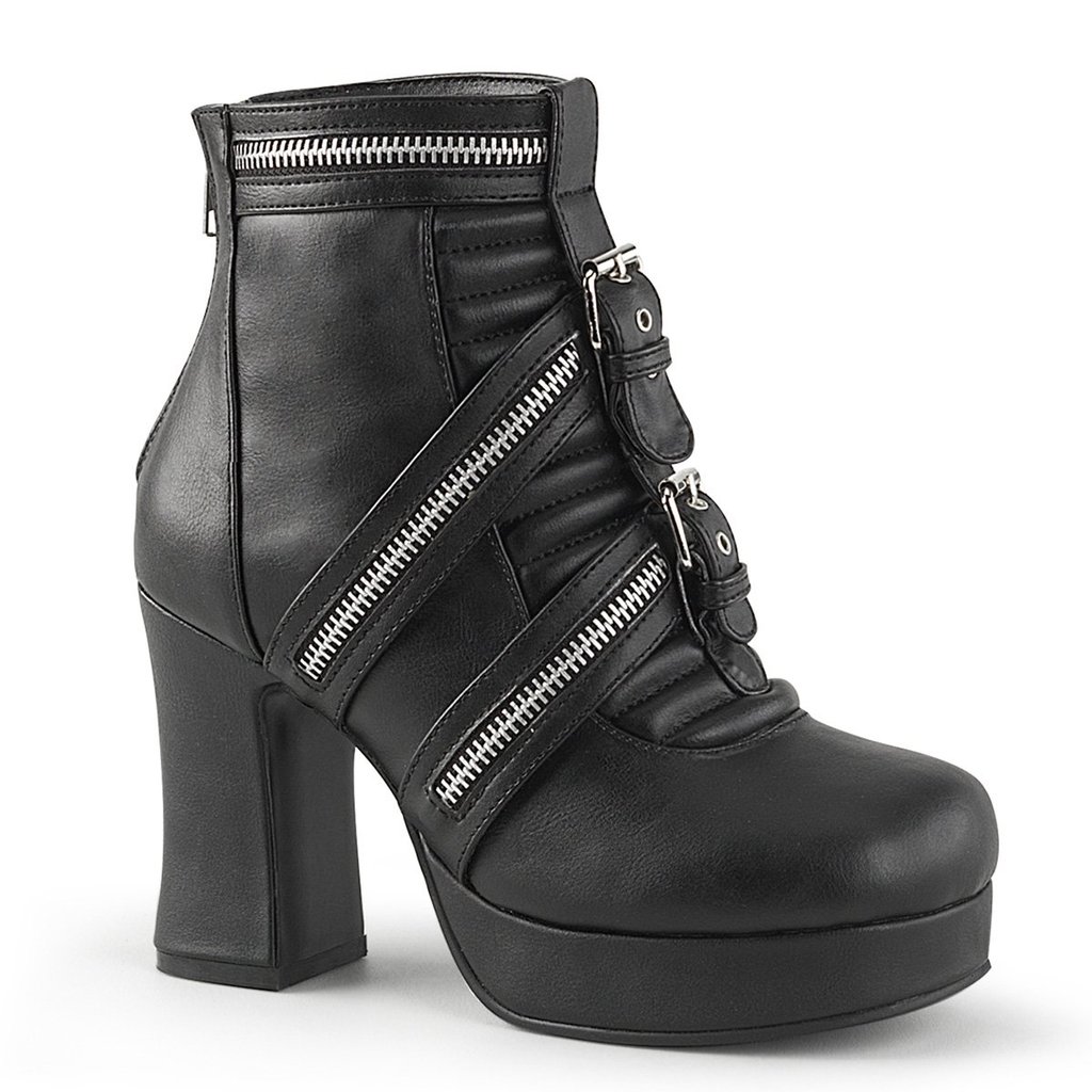 Bottines Demonia Gothika-50 Platform Cuir Vegan Noir Femme | ZPP-8279127